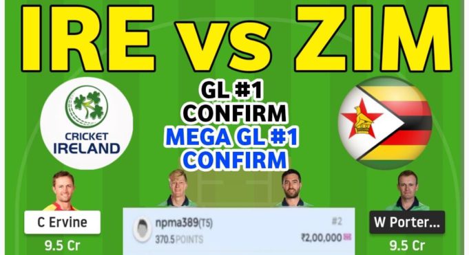 ZIM VS IRE Dream11 Team Prediction, Playing11 || Zimbabwe Tour of Ireland 2021, 3rd ODI Match